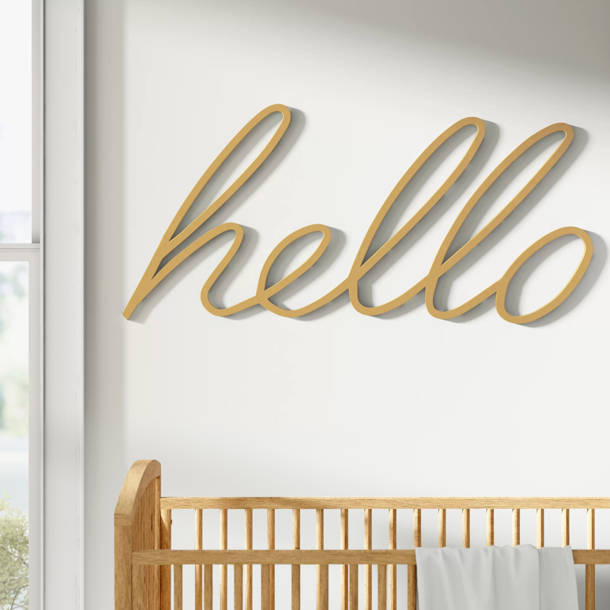 Trule Hello Wall Decal & Reviews Wayfair